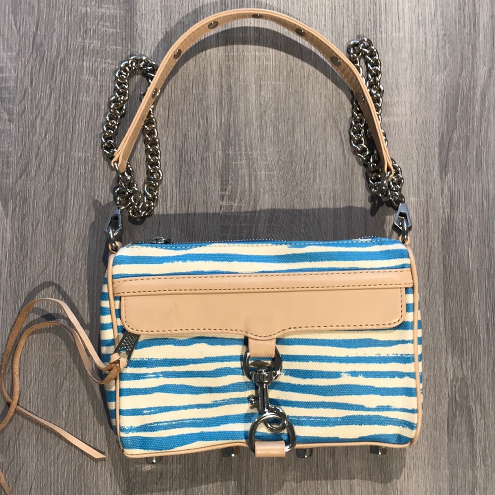 Rebecca Minkoff Mini Mac White/Blue Crossbody